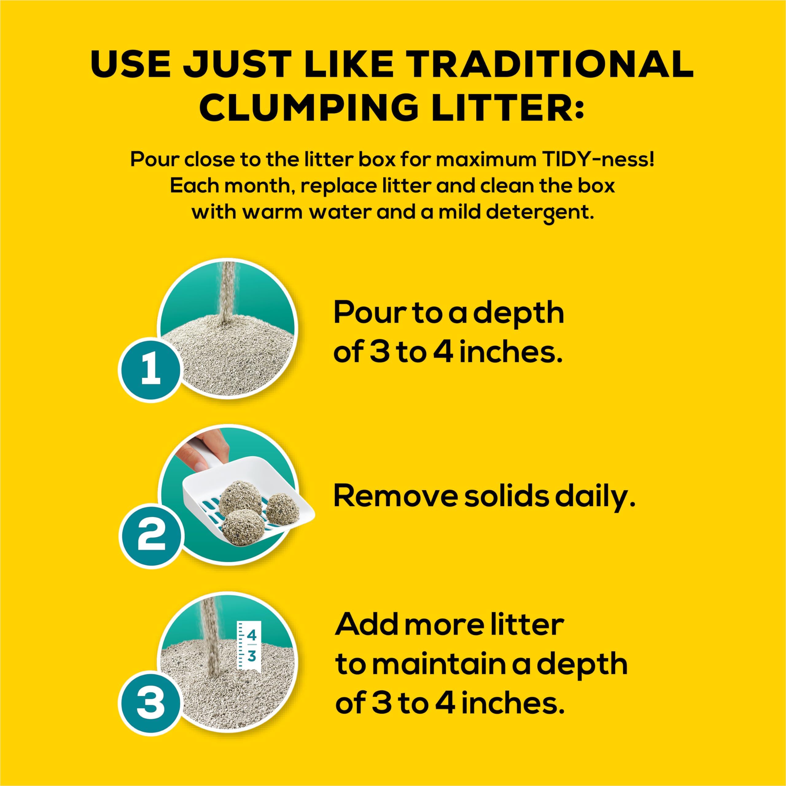 Tidy Cats Free & Clean Cat Litter, LightWeight Unscented Multi-Cat - 2.72 kg Jug