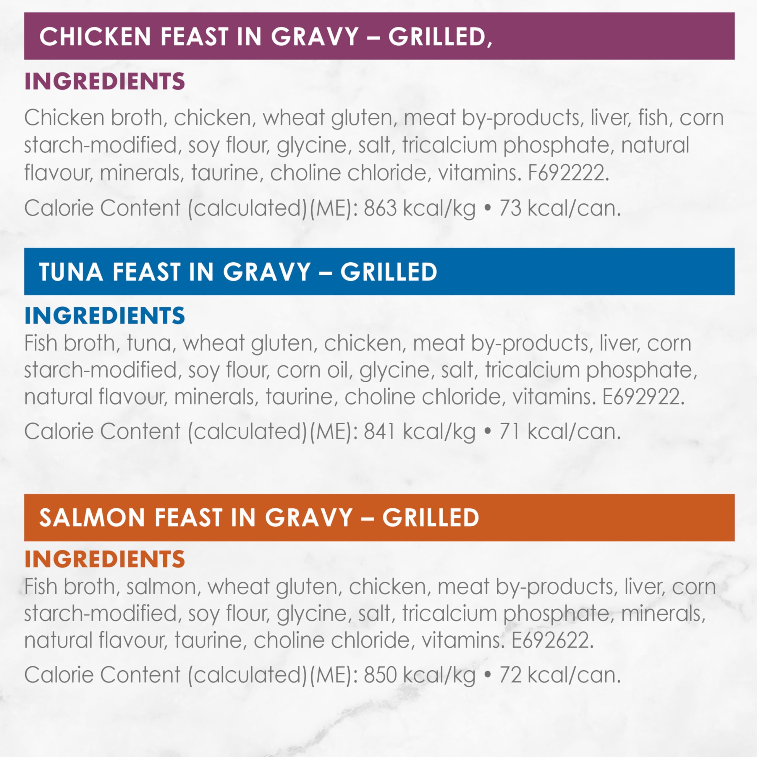 Fancy Feast Grilled Wet Cat Food, in Gravy Variety Pack 3 Flavours - 85 g Can (24 Pack)