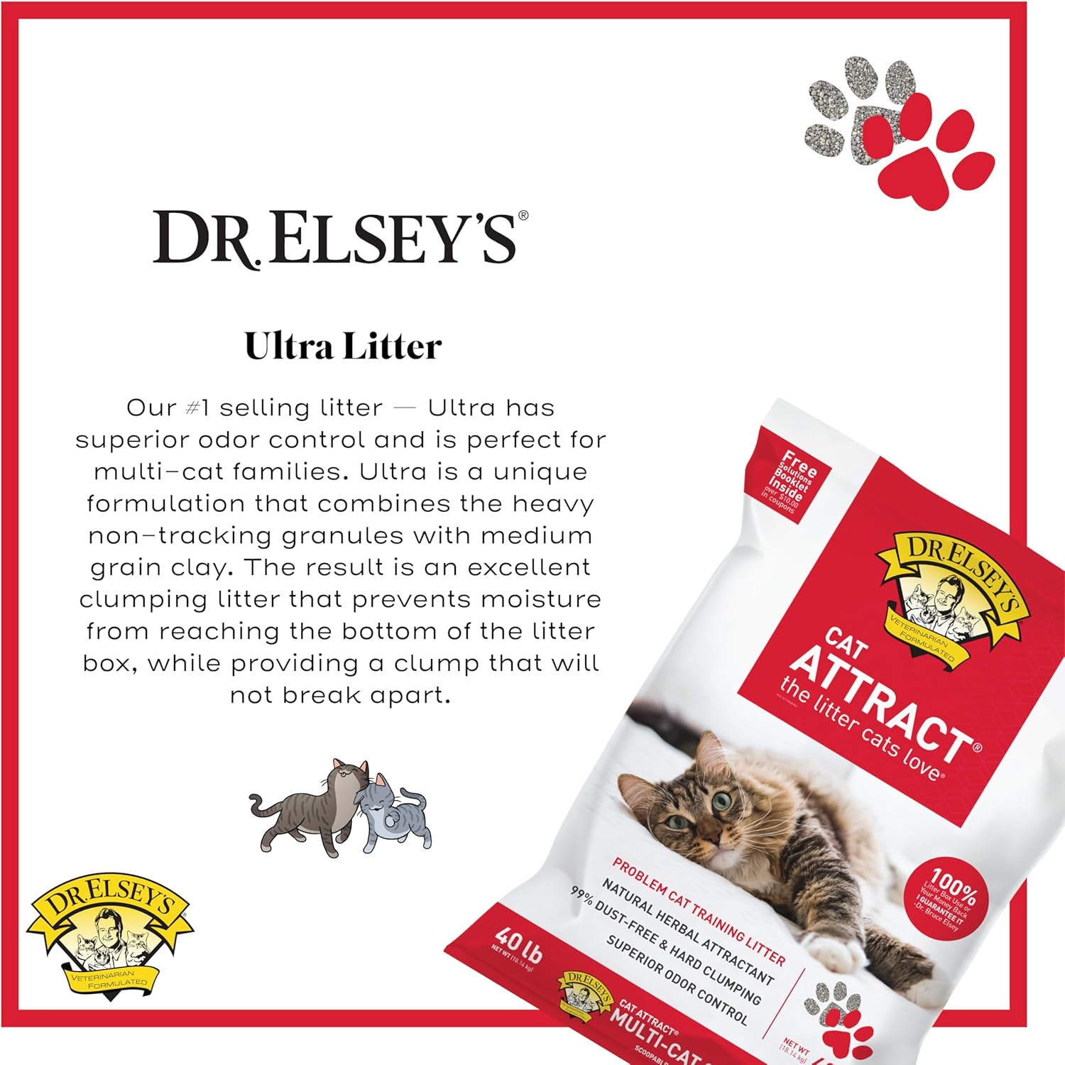 Precious Cat Cat Attract Problem Cat Training Litter, 40 Pound Bag