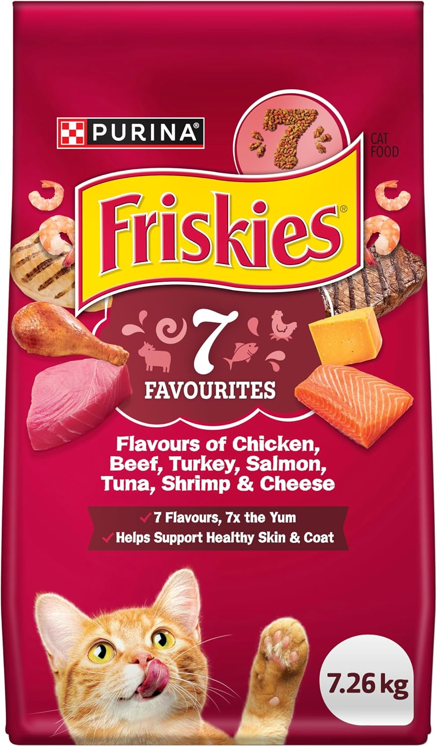 Friskies 7 Dry Cat Food - 7.26 kg Bag
