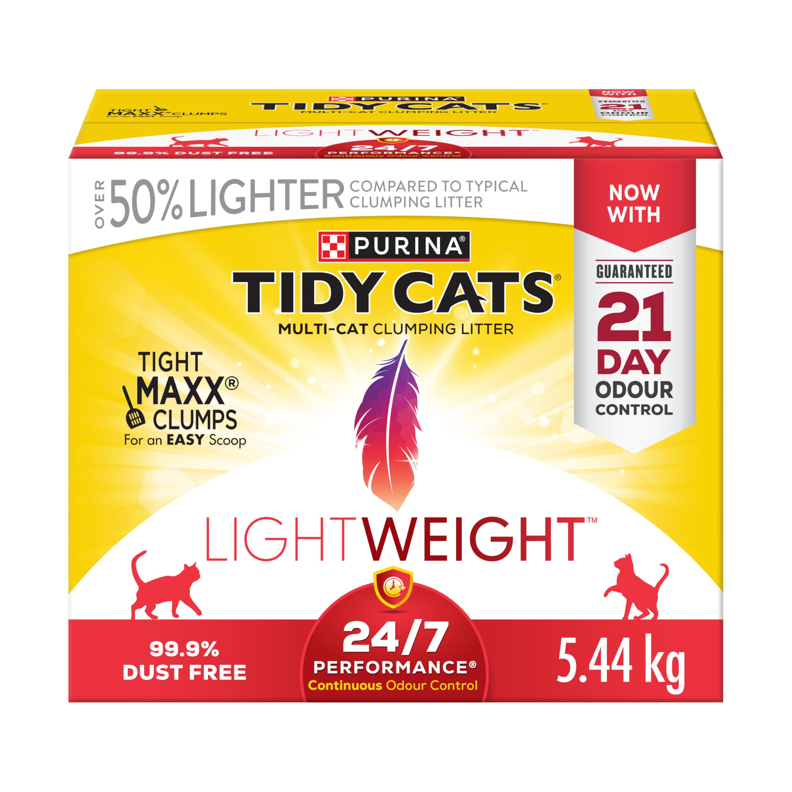 Tidy Cats 24/7 Performance Cat Litter, LightWeight Multi-Cat - 5.44 kg Box