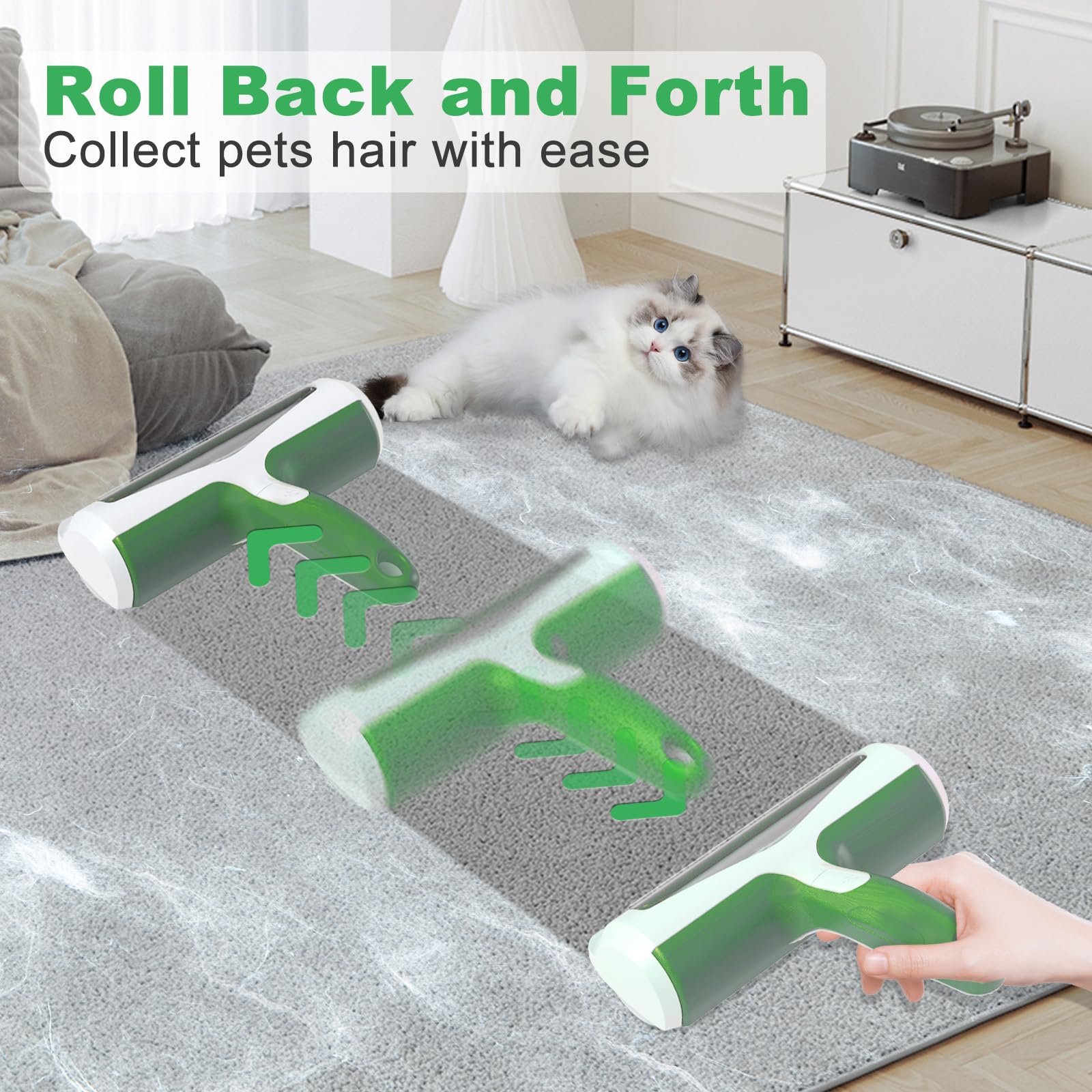 Pet Hair Remover Roller, ACE2ACE Reusable Animal Hair Removal Brush for Dogs and Cats, Self Clean Pet Fur from Carpet, Furniture, Rugs, Laundry, Clothes and Bedding, Sofa