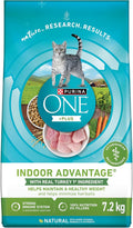 Purina ONE +Plus Dry Cat Food, Indoor Advantage Turkey - 7.2 kg Bag