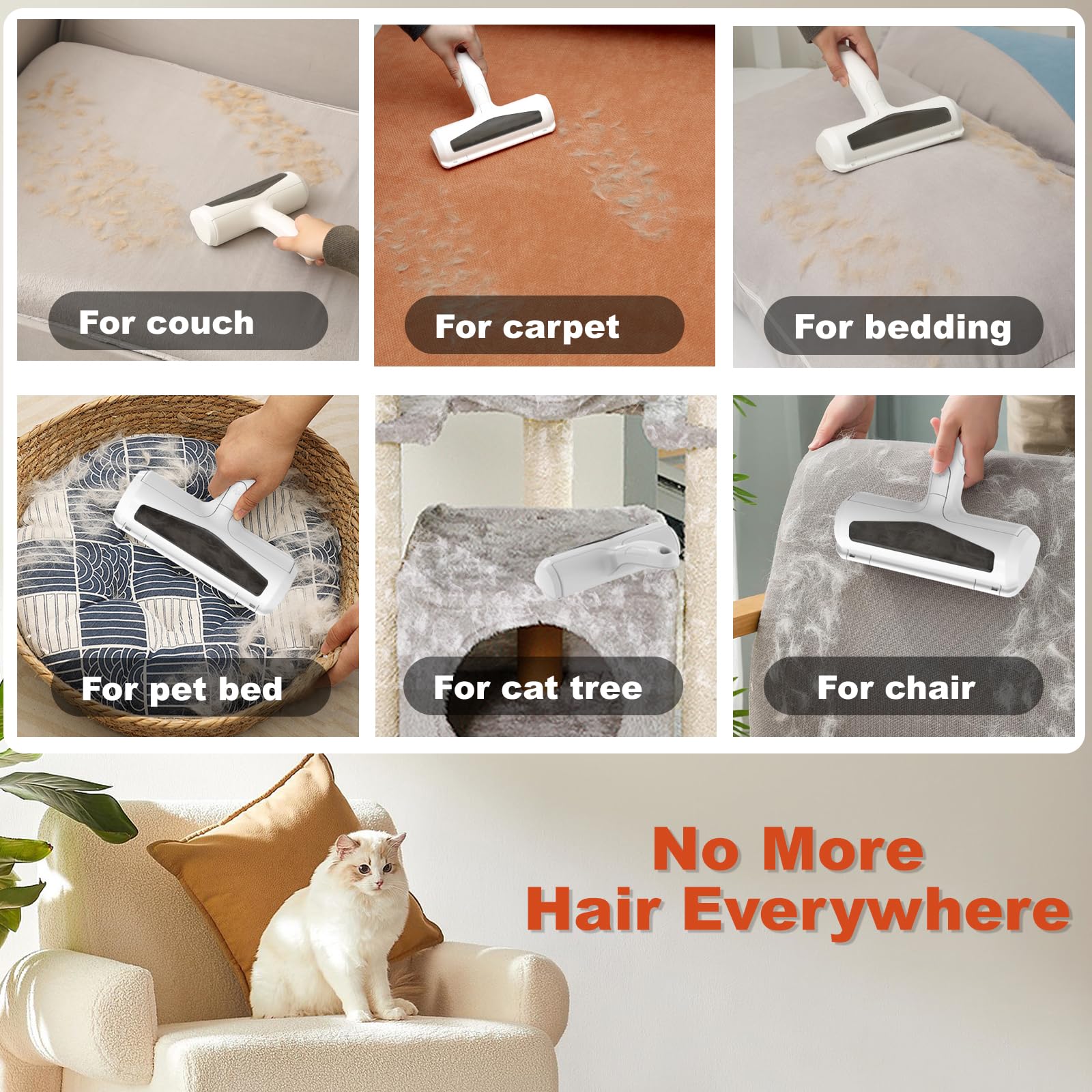 Pet Hair Remover Roller, ACE2ACE Reusable Animal Hair Removal Brush for Dogs and Cats, Self Clean Pet Fur from Carpet, Furniture, Rugs, Laundry, Clothes and Bedding, Sofa
