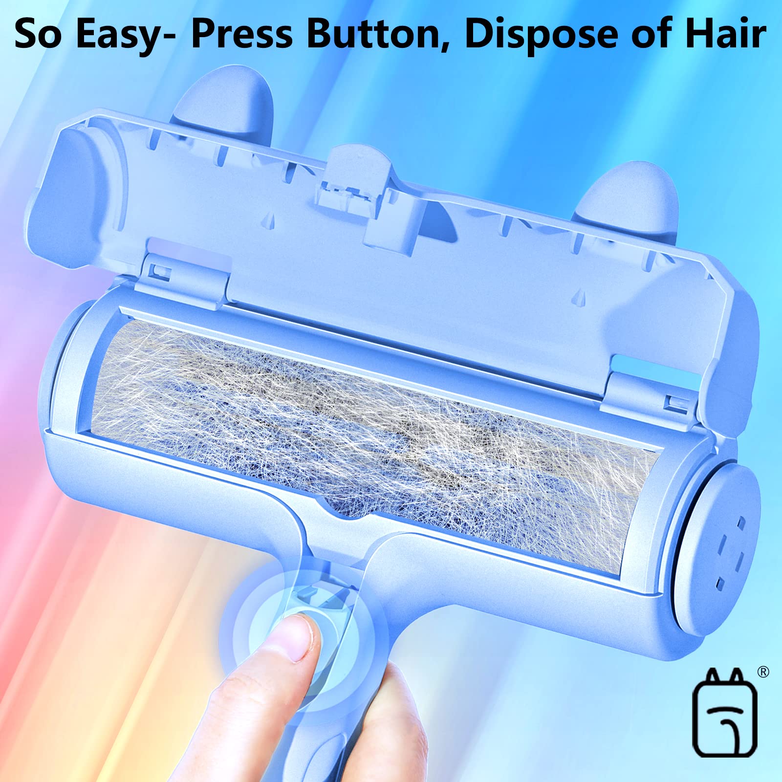 Pet Hair Remover Roller, ACE2ACE Reusable Animal Hair Removal Brush for Dogs and Cats, Self Clean Pet Fur from Carpet, Furniture, Rugs, Laundry, Clothes and Bedding, Sofa