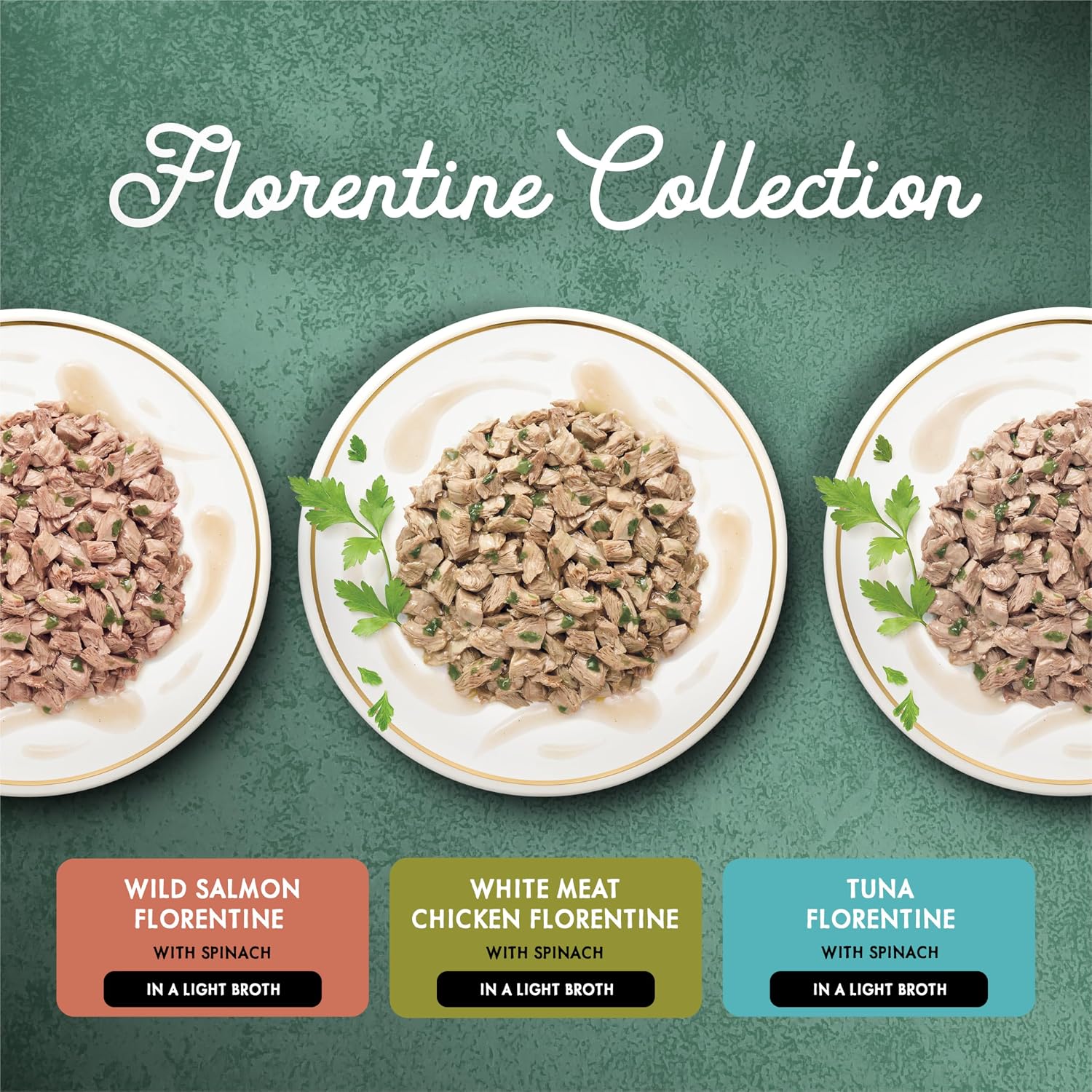Fancy Feast Medleys Wet Cat Food, Florentine Collection Variety Pack 3 Flavours - 85 g Can (12 Pack)