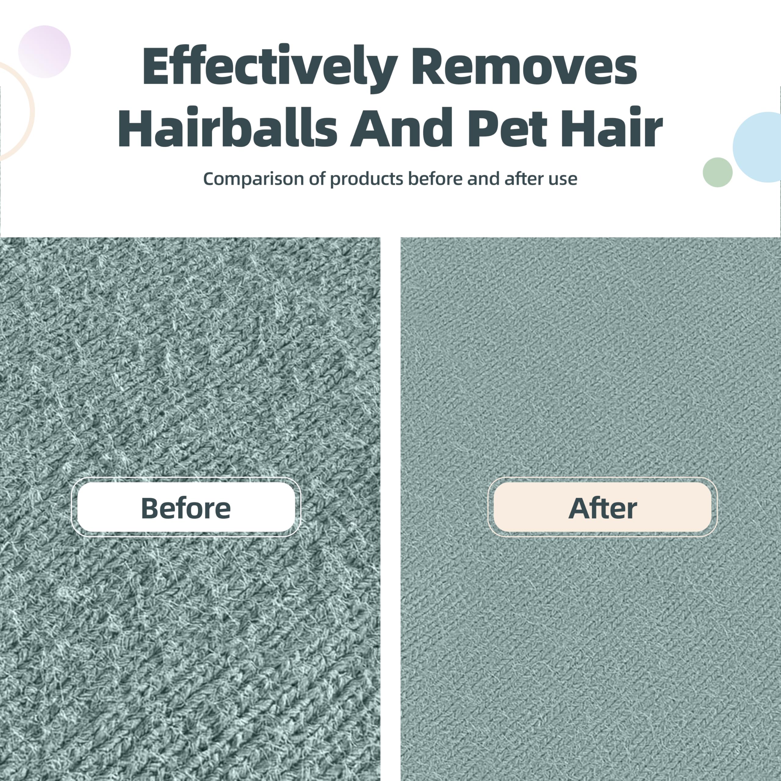 LINTPLUS Deep Cleaner Pro Pet Hair Remover - Special Cat & Dog Hair Remover for Multi Fabric, Edge, Carpet, Rake, Scraper - Easy to Use, Every Hair!