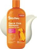 Zesty Paws Flea & Tick Removal Shampoo for Dogs - 16-Fl Oz Natural Soothing Deodorizing Cleaning Formula with Cedarwood Oil & Peppermint for Skin & Coat Care