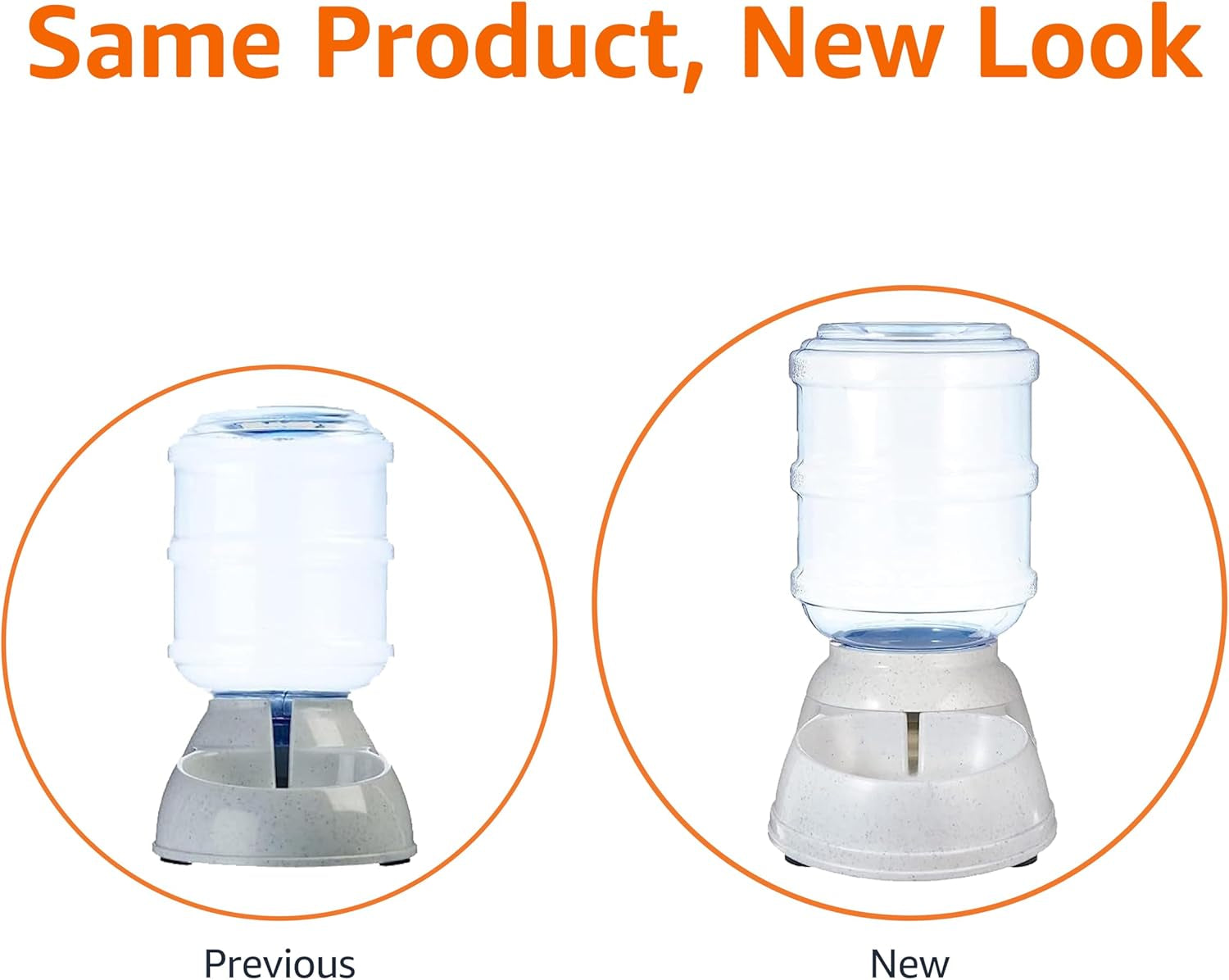 Gravity Pet Water Dispenser for Cat and Dog, Easy to Clean, 1 Gallon Capacity, Small, Gray